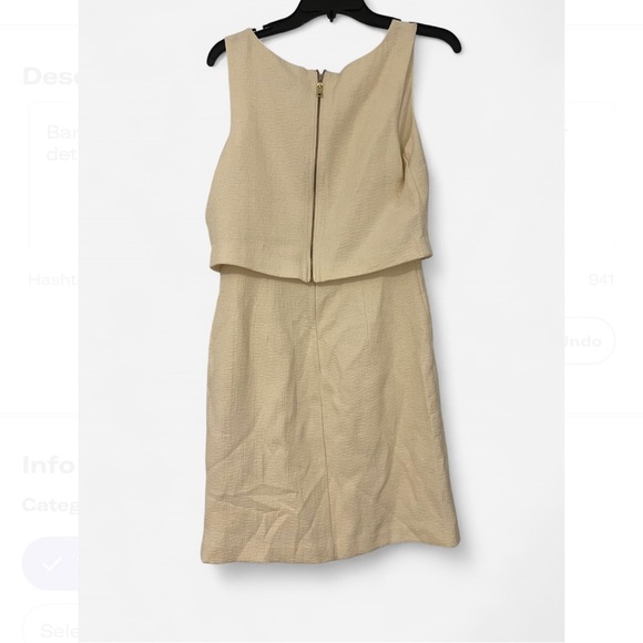 Banana Republic Cream Tiered Linen Mini Dress - Picture 3 of 5